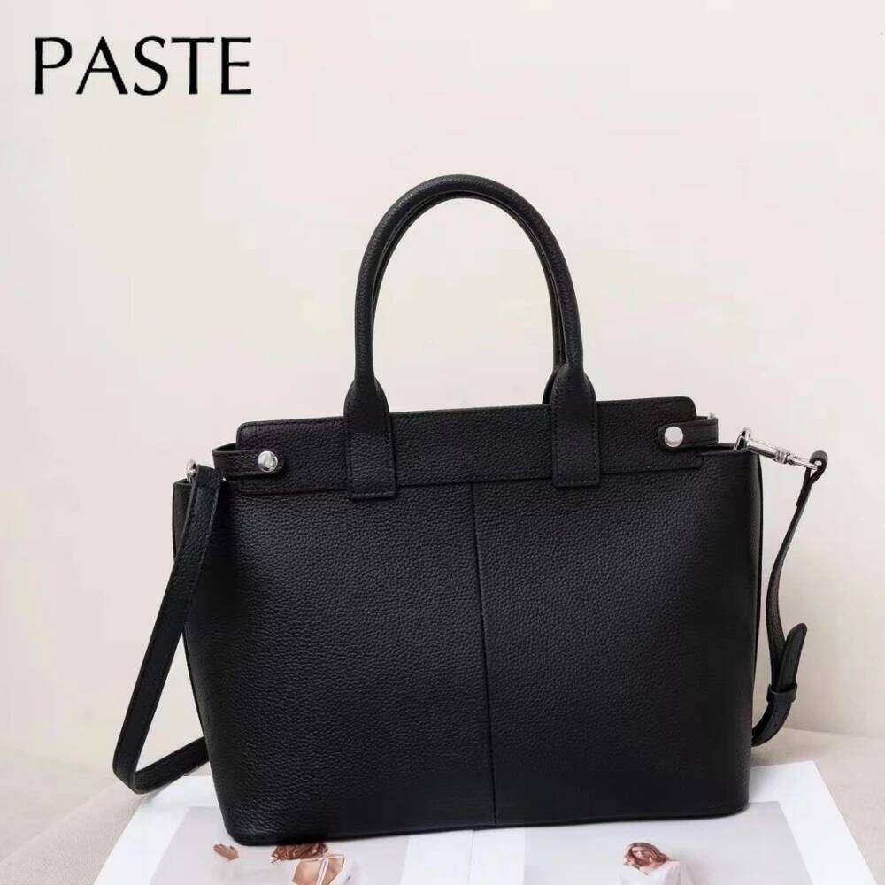 New All Match Firsr Layer Cow Leather Tote Maroon Beige Color Women Shoulder Bag Beit Deco Trends Handbag