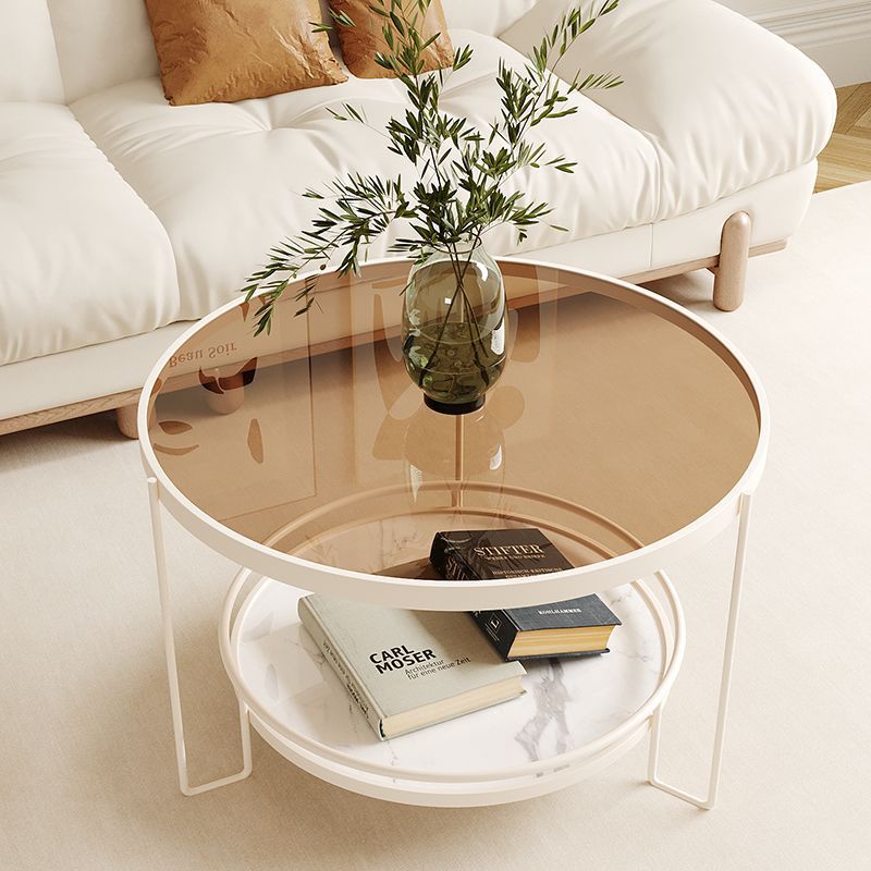 M8192 Modern coffee table small apartment living room round home minimalist mini