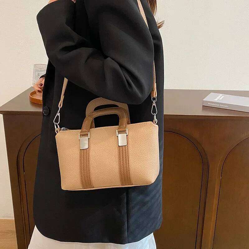 Spring Summer Women S Solid Color Small Square Bag Portable Versatile Niche Style Trendy Minimalist Shoulder Messenger