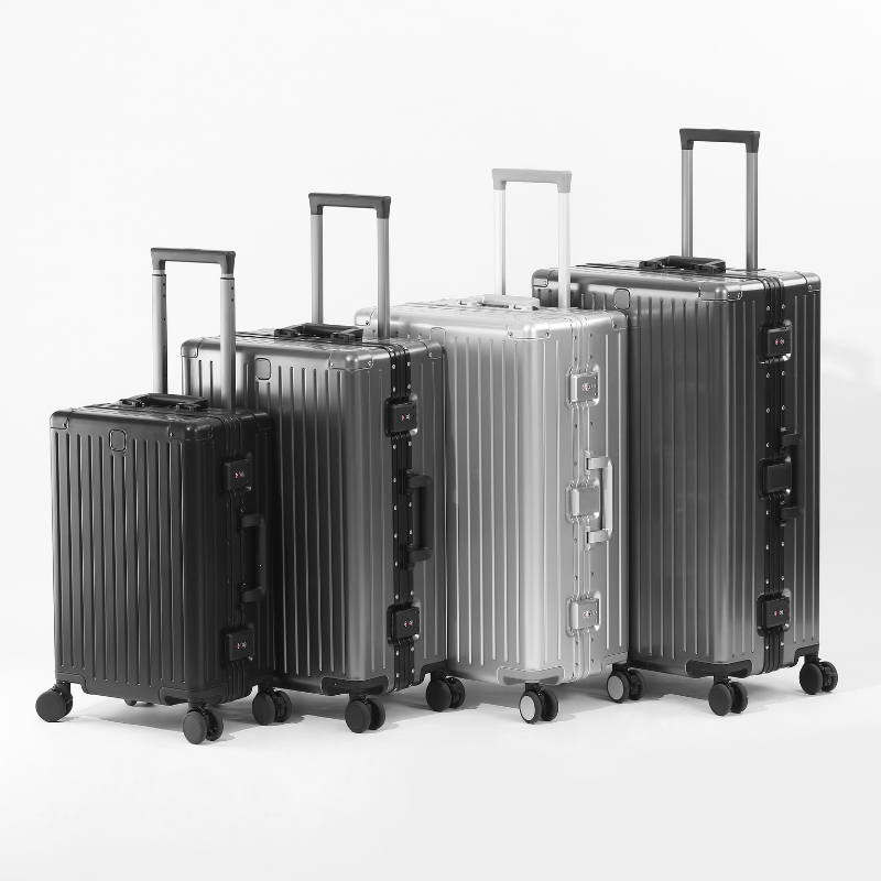 Durable Aluminum Magnesium Alloy Luggage: Thick Anti-Scratch & Wear Resistant Pull Rod Travel Case for Men & Women