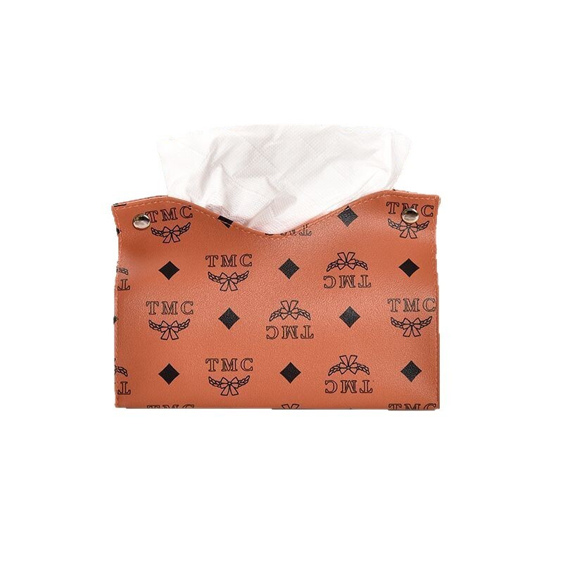 Nordic High-Value Living Room Dispenser Home Creative Dining Table Tissue Leather Napkin Box Car-mounted ddmythur