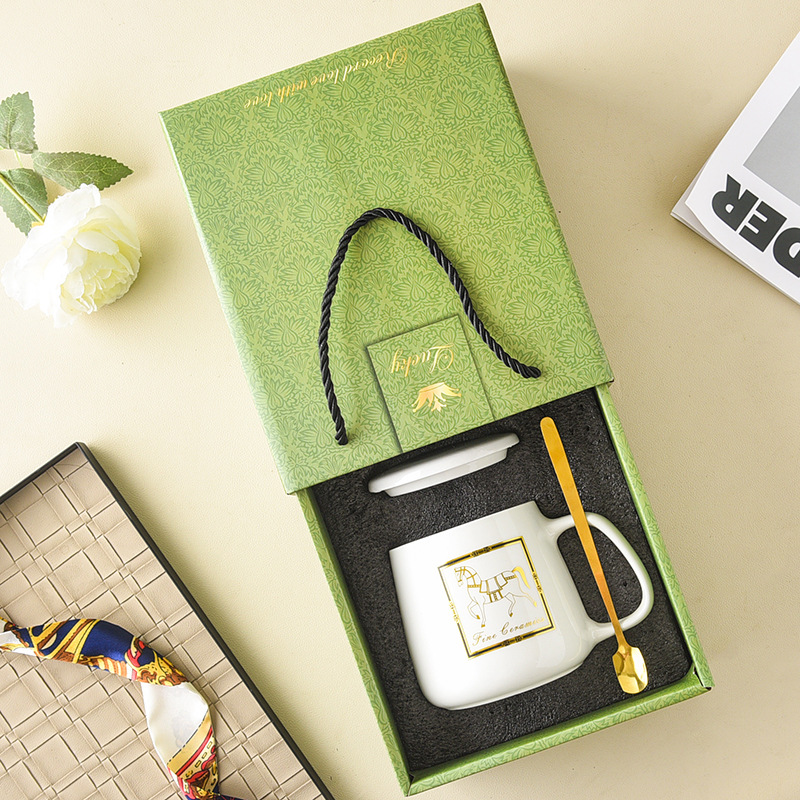 Luxury Cup Phnom Penh Mug Gift Box Set Coffee Mug Couple Ceramic Souvenir Wedding Bridal Lover's Gifts 250818