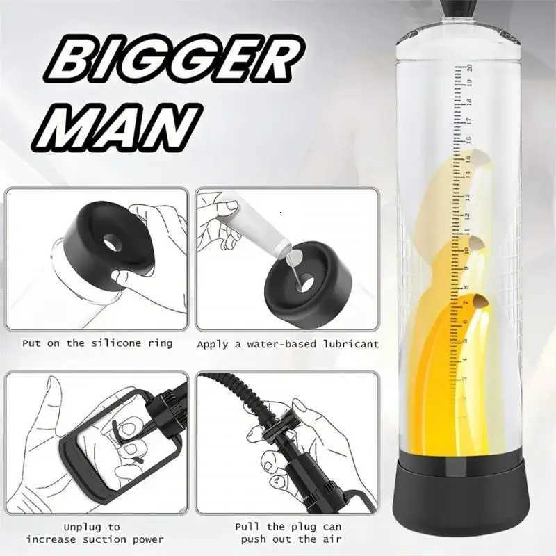 Effective Penis Pump Enlargement Vacuum Dick Extender Male Sex Toy Increase Length Enlarger Erotic Adult Sexy Product 18+ XJ250819