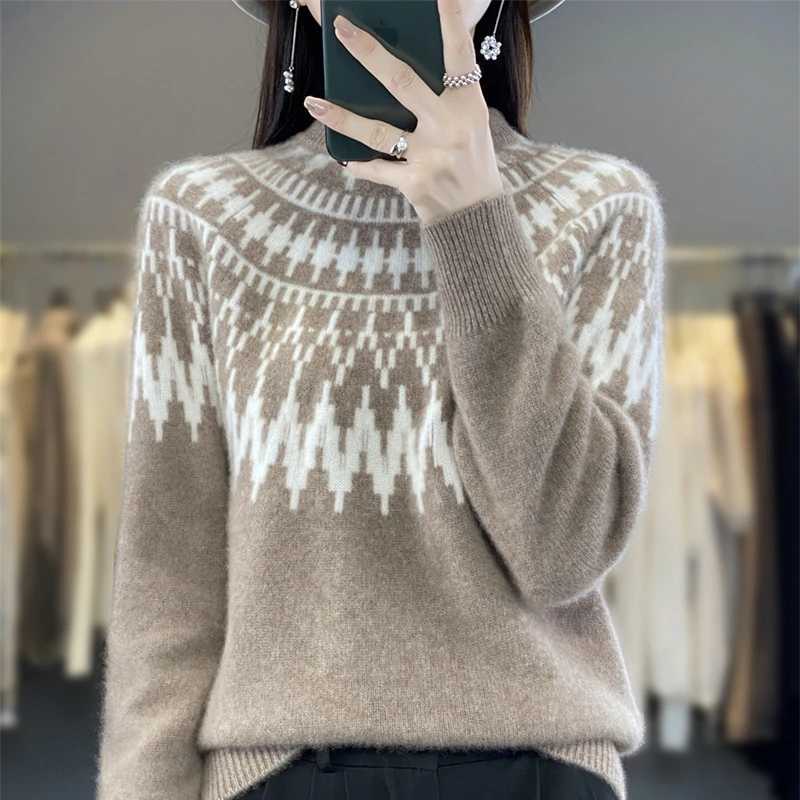 2025 new cashmere sweater Autumn and winter womens knitwear womens thick cashmere sweater warm jumper XJ250819