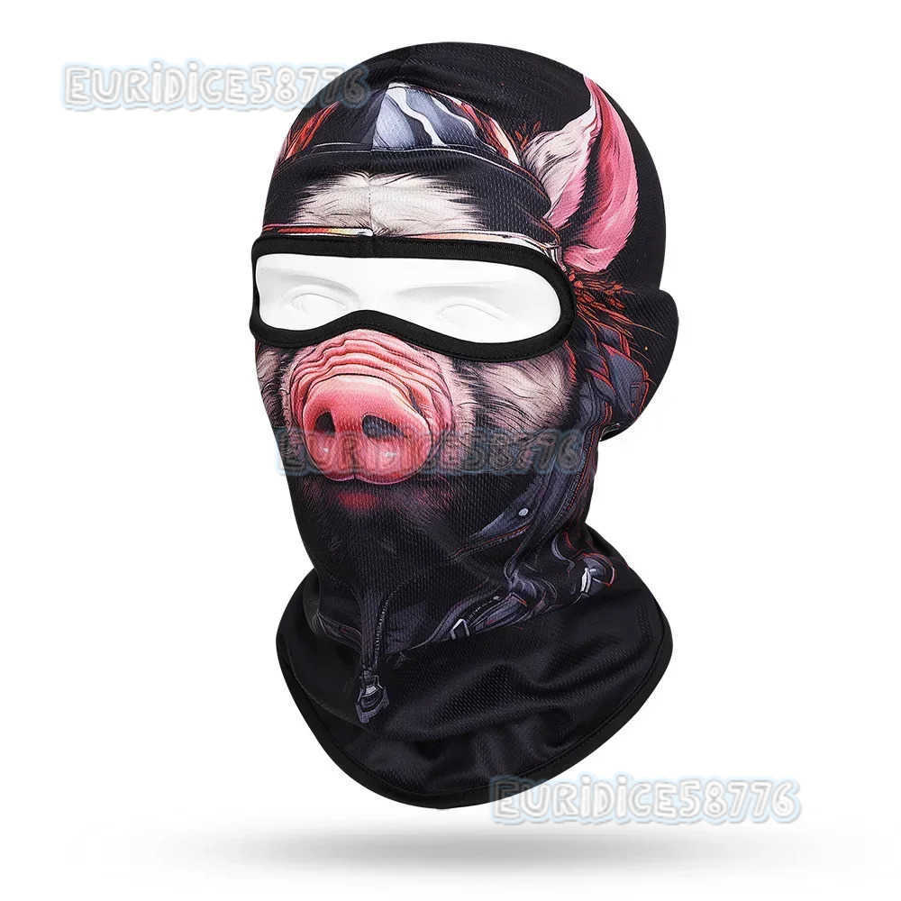 New Animal Print BalaclavaMotorcycle Helmet Liner CapOutdoor Neck Warmer Biker Face Shield Hiking Camping Full Face Cover H250819