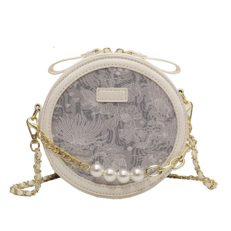 Bags Trendy Women's Bags 2025 Fashion Niche Design Shoulder Summer Versatile Chain Crossbody Small Designer Round Bag