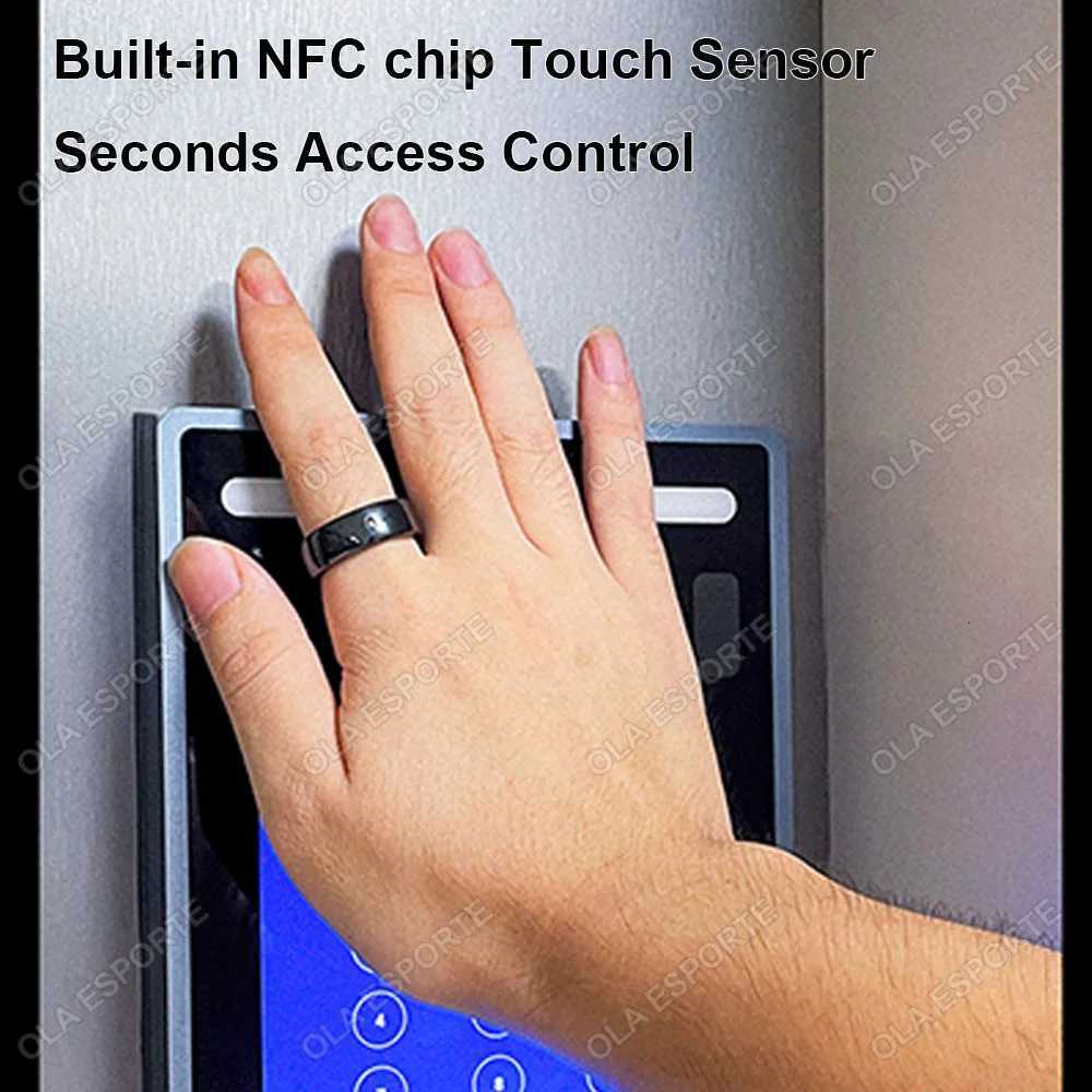 2025 NFC Ceramic LED Smart Ring Built-in NFC Ring 5ATM Waterproof Gesture Control Health Monitoring Multi-Sports Modes Smart Ring W250819