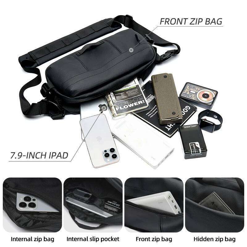 Sling Men, Chest For Hiking Travel, Multi-Functional Waterproof Crossbody Bag With Retractable Keychain, Daily Use