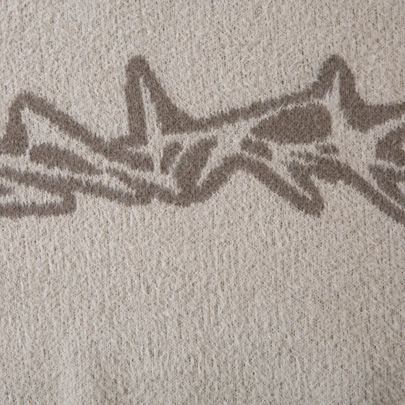 Men Sweater Hipster Couple Letter Graphic Knitted Sweaters Casual Loose Pullover Hip Hop Streetwear Y2K Knitwear Unisex 250819