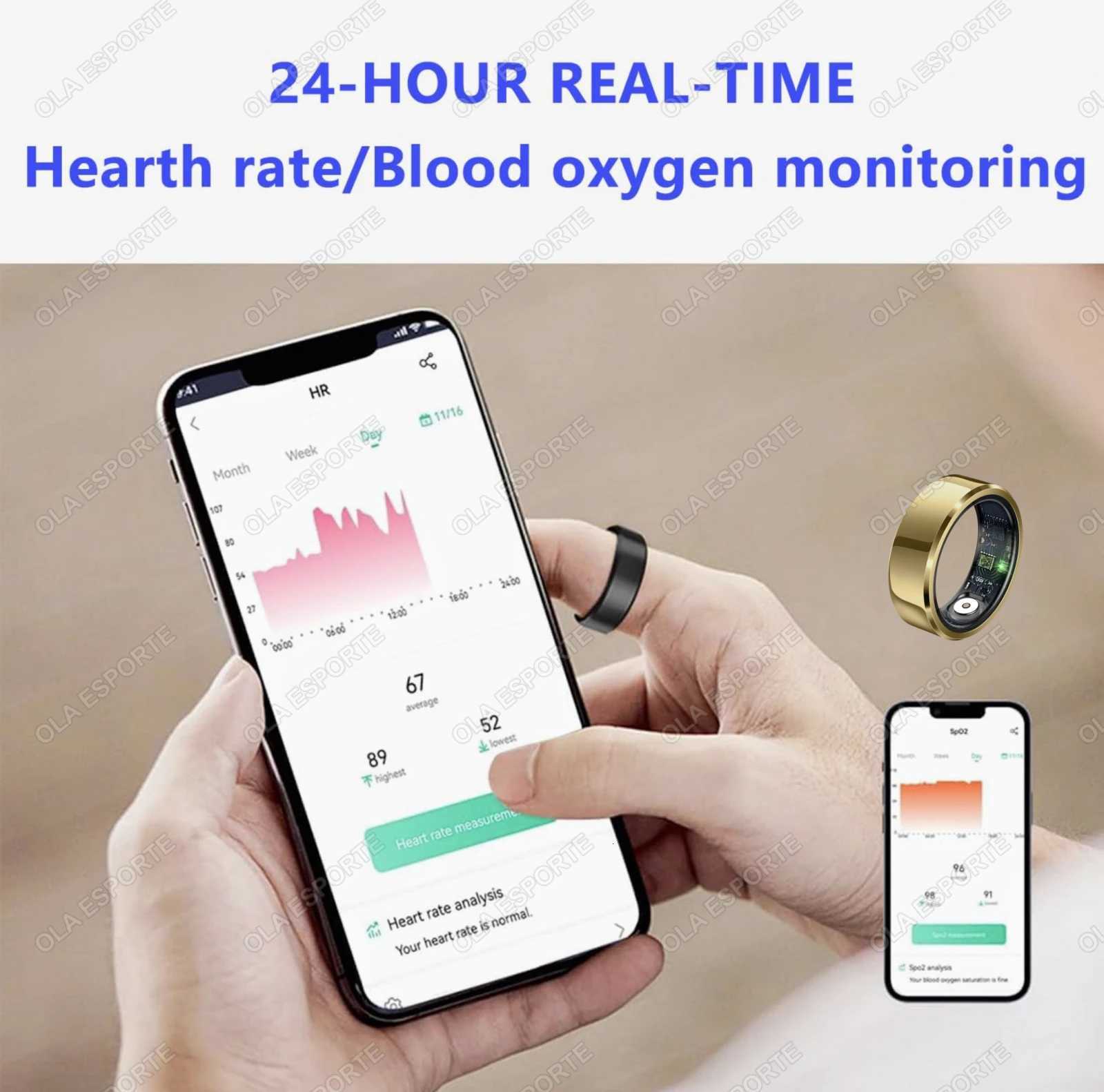 2025 Smart Ring Blood Pressure Heart Rate Sleep Monitoring Smart Ring IP68 5ATM Waterproof Multi-sport Mode Smart Ring for Men and Women W250819