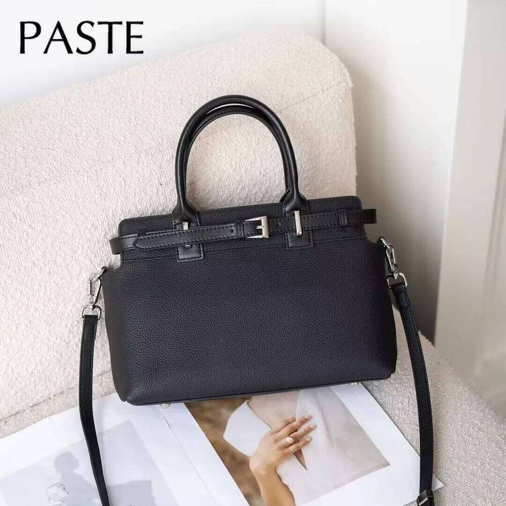 New All Match Firsr Layer Cow Leather Tote Maroon Beige Color Women Shoulder Bag Beit Deco Trends Handbag