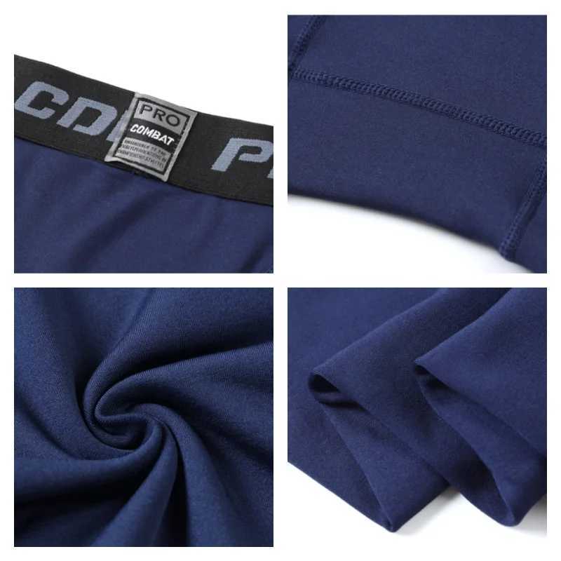 Winter Men Thermal Underwear Man Fleece Leggings Tights Warm Long Pants Thermo Compression Pants Bottoms Tights Men Clothes 3XL W250819