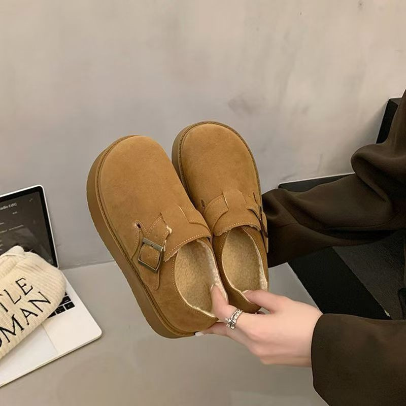 new Free delivery designer woman cotton boots Cotton shoes with added fleece for warmth and anti slip worn externally