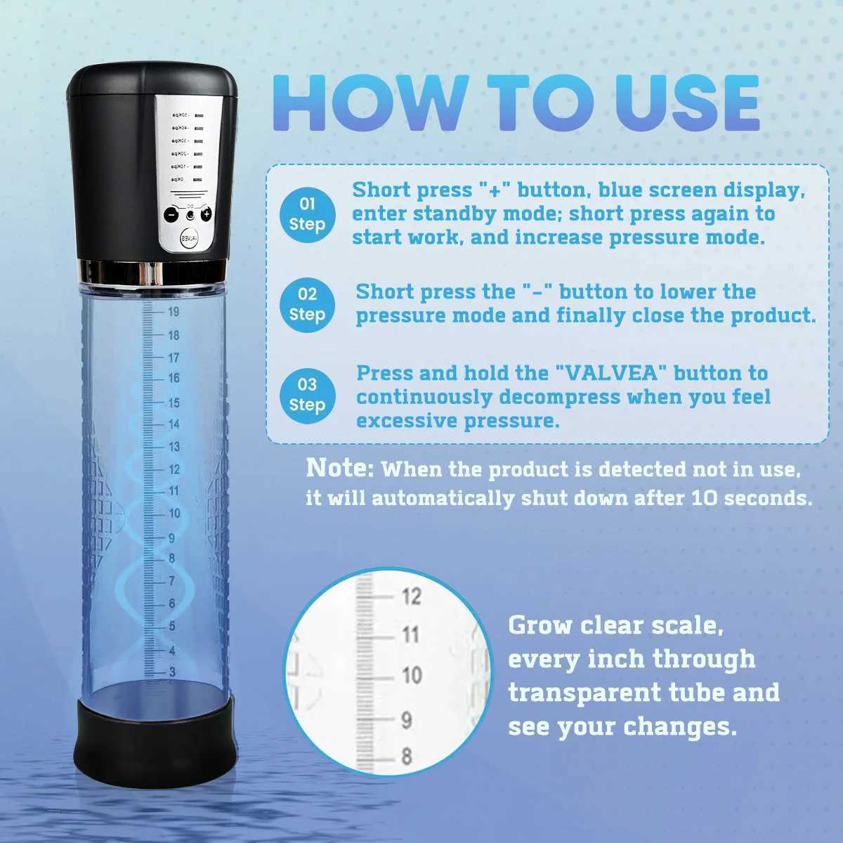 Electric Vacuum Penis Pump for Men Rechargeable Penis Enlargement Extender Pump Masturbator for Men Adult Goods Sex Toy for 18+ XJ250819