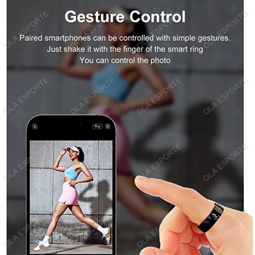 2025 NFC Ceramic LED Smart Ring Built-in NFC Ring 5ATM Waterproof Gesture Control Health Monitoring Multi-Sports Modes Smart Ring W250819