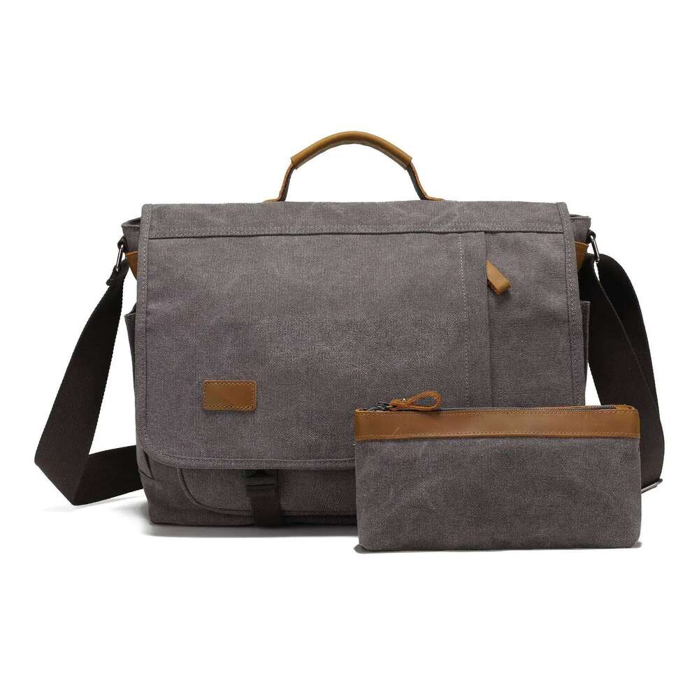 Canvas Shoulder Messenger Men Business Laptop Bag For Book Laptop Backpack