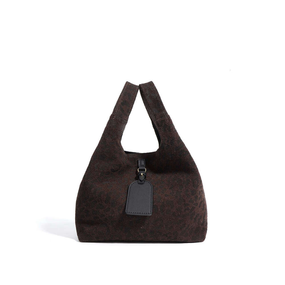 Women's handheld matte leopard print new handbag autumn and winter high-end shoulder bag leisure office commuter leather bag