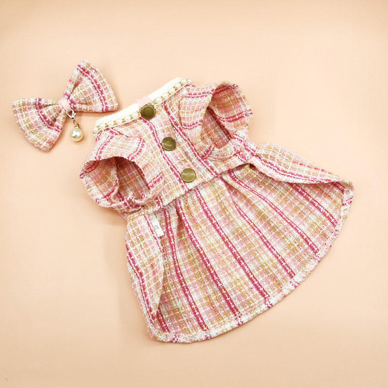 Pet Princess Style Dress Dog Cat Skirt Summer Comfortable Bow Skirt for Small and Medium Dogs Pet Supplies Pet Cloth