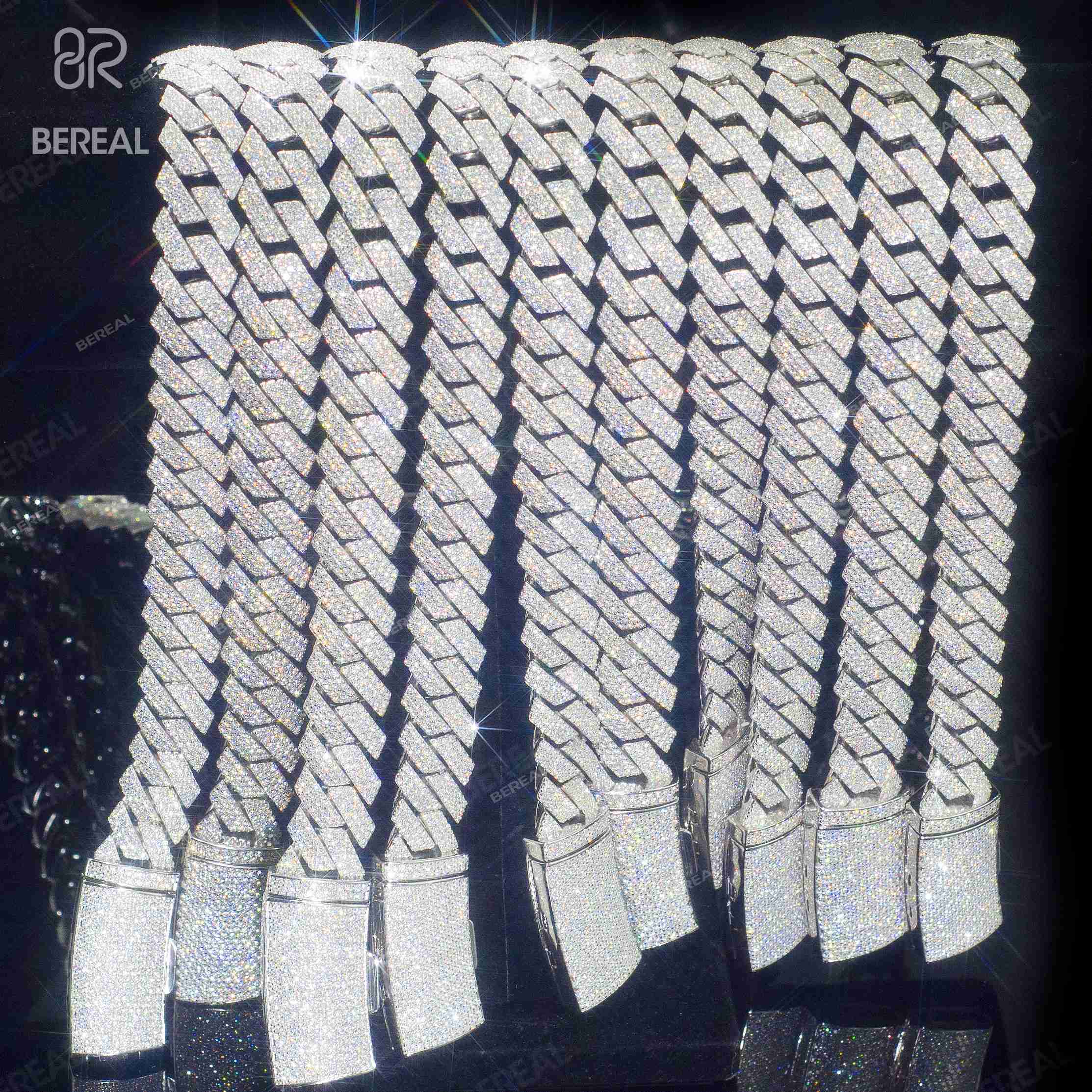 IGI Certified Lab Grown Diamond Cuban Link Chain Necklace Men Women Hip Hop Style Iced Out Fine Vvs Created Diamond Bracelet