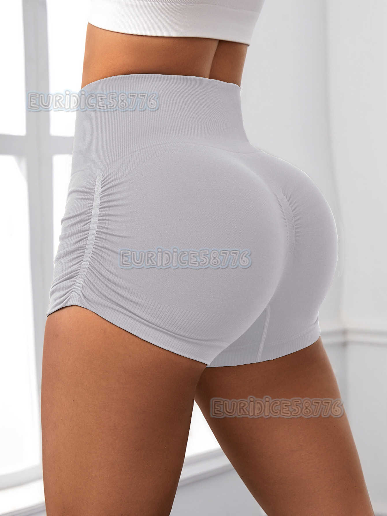 High Waist Peach Hip Quick-dry Tight Running Fitness Pants Ribbed Solid Color Sports Pants for Women H250819