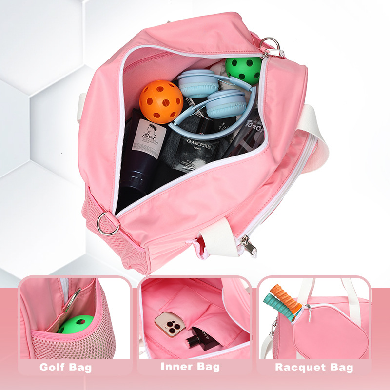 Pickleball Tote Bag with Paddle Storage Large Capacity Lightweight Pickleball Bag for Women Men with Water Bottle Holder