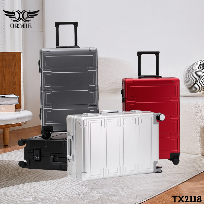 Stylish Durable Aluminum Suitcases: Versatile Travel Companion With Secure Locks and Smooth Rollers