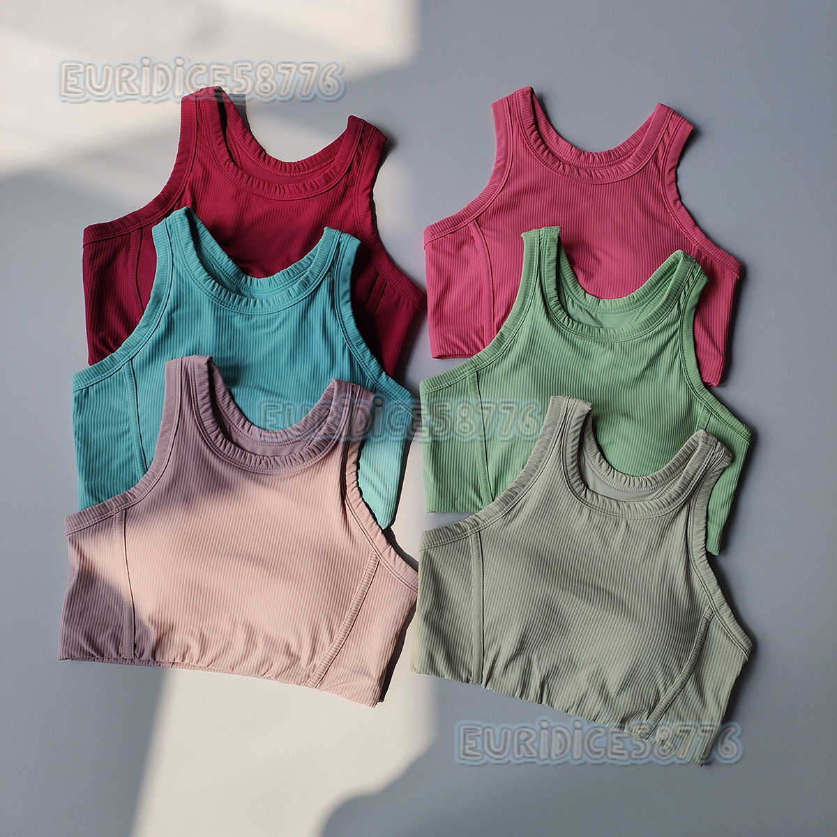 New High-strength Shockproof Sports Bra Ribbed Sports Bra Running Fitness Running Beauty Back Yoga Vest for Women H250819