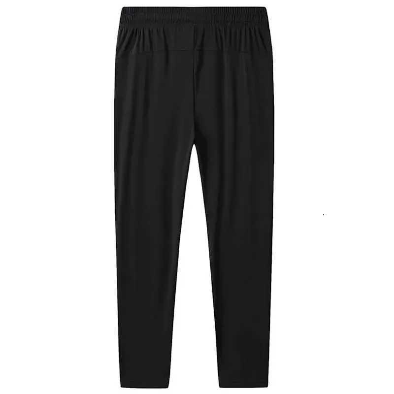 7XL 8XL 9XL Summer Ice Silk Sweatpants Mens High Elastic Gym Joggers Quick Drying Sports Pants Men Trousers W250819