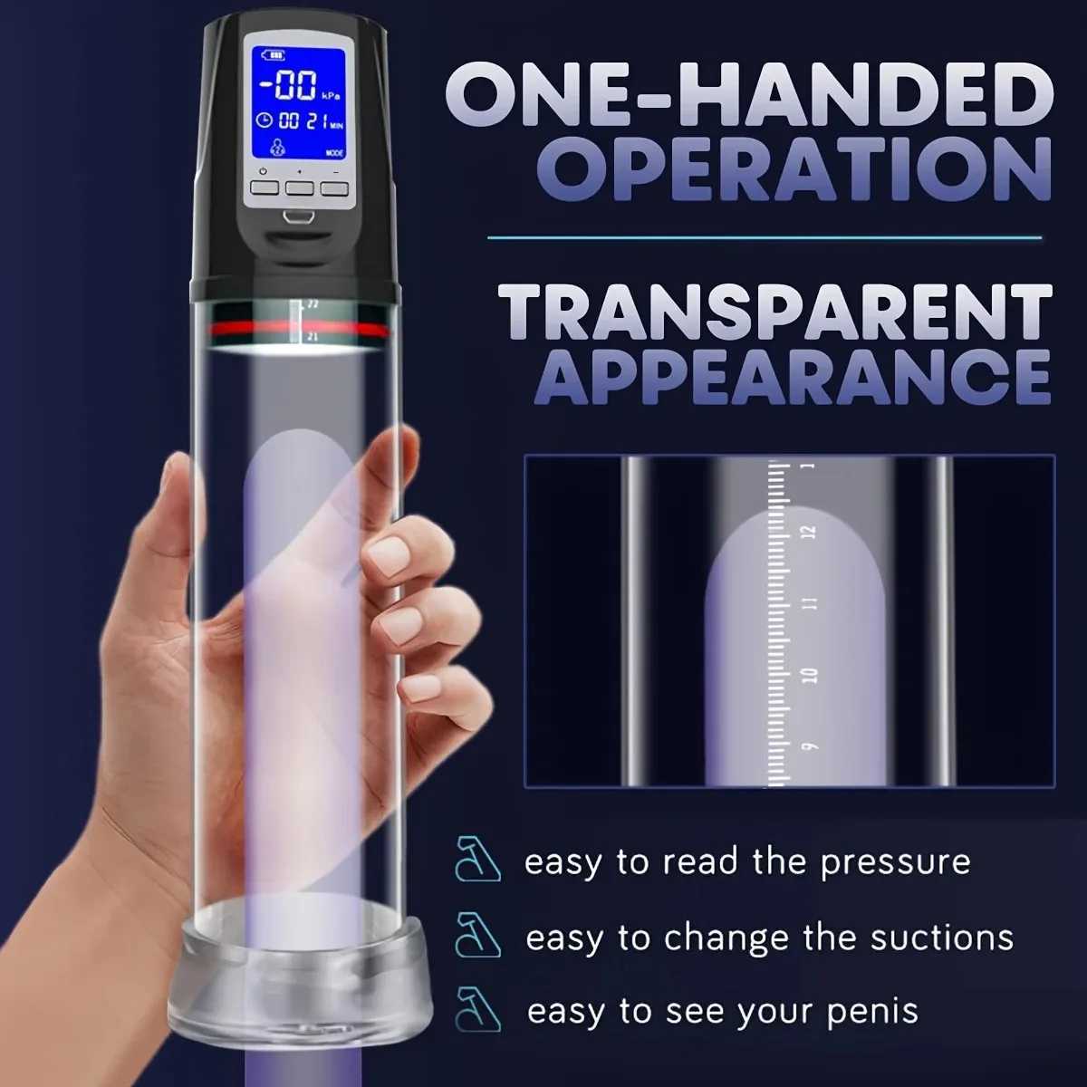 Powerful Penis Pump Male Extender Enhancement Vacuum Big Dick Trainer Enlargement Lasting Masturbation Adult Sex Toys for Men 18 XJ250819
