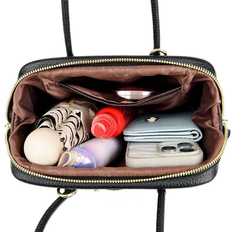 Brand Inspired Shoulder Bag Premium Quality Leather Handbag With Adjustable Crossbody Strap Gold Hardware