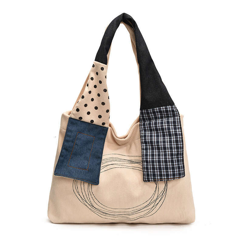 Artistic Niche Tote for Women 2025 Summer Color Block Patchwork Daily Commute Bags Designer Versatile Shoulder Underarm Bag