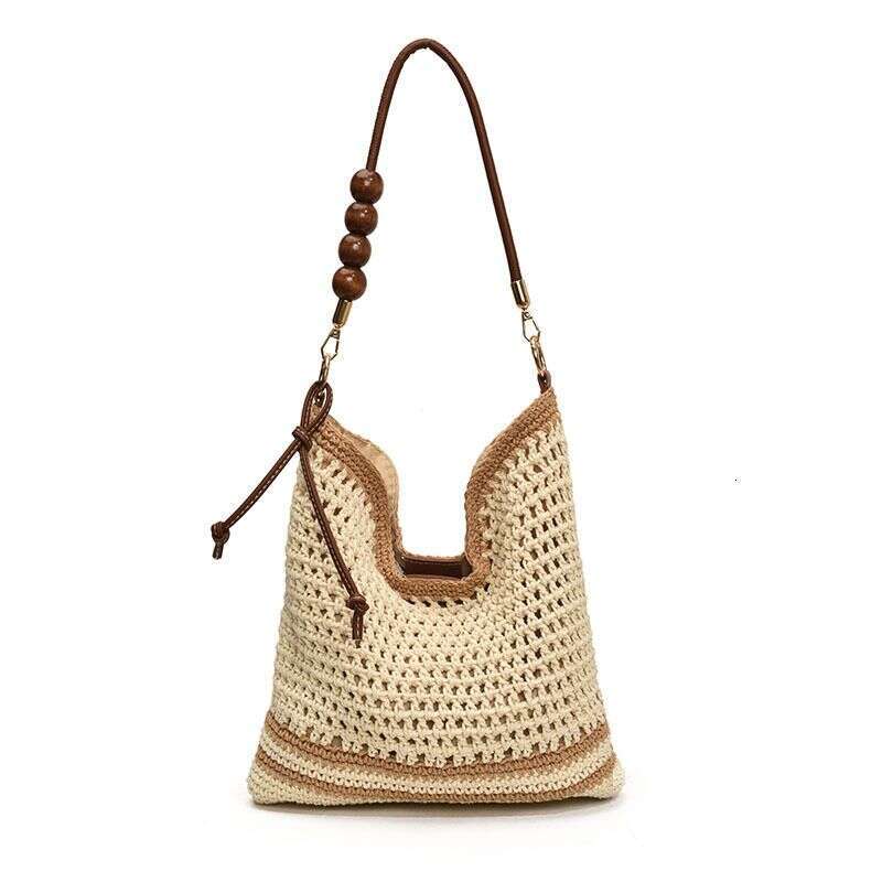 Woven Beach Fashion Large Capacity Tote 2024 New Trend INS Shoulder Elegant Casual Women's Bag