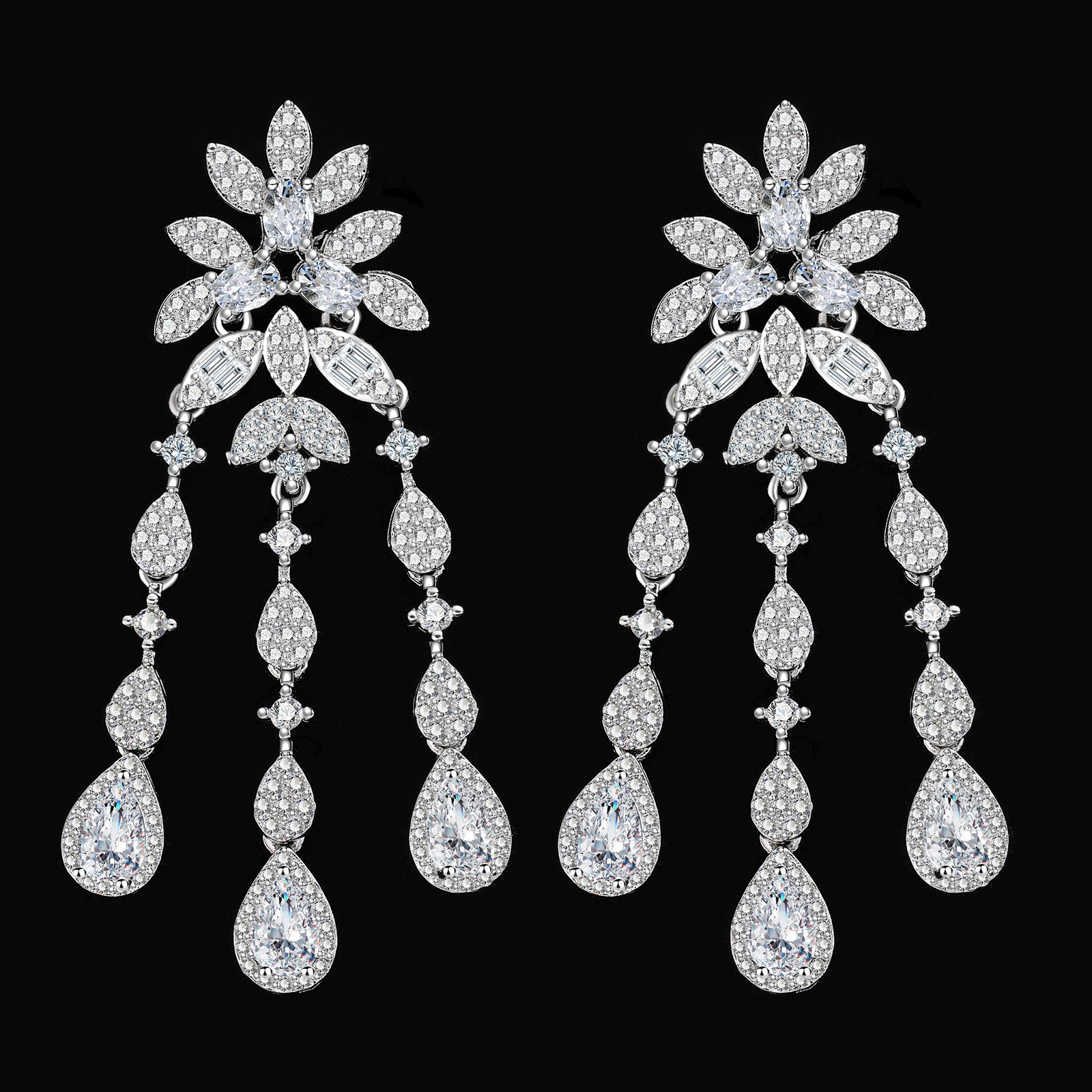 4 Pieces Super Cubic Zirconia Bridal Jewelry Set Nigeria Dubai Jewelry Set Bridal Accessories 250815