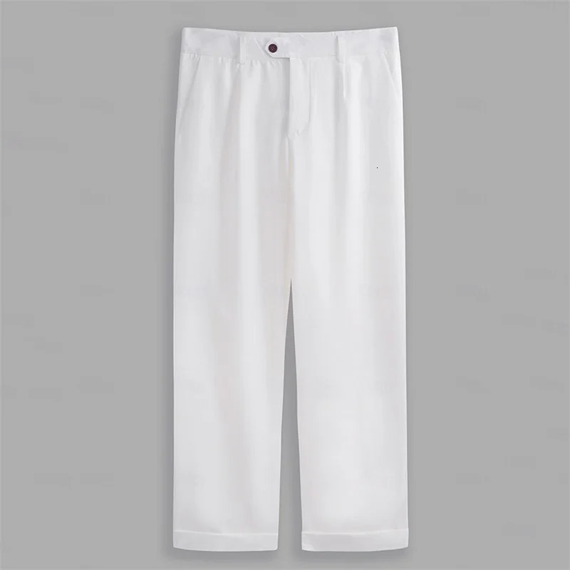 Men s Fit Dress Pants Solid Color Flat Front Trousers Classic Business Casual Suit Modern Formal Wear Hemmed Bottoms 250819