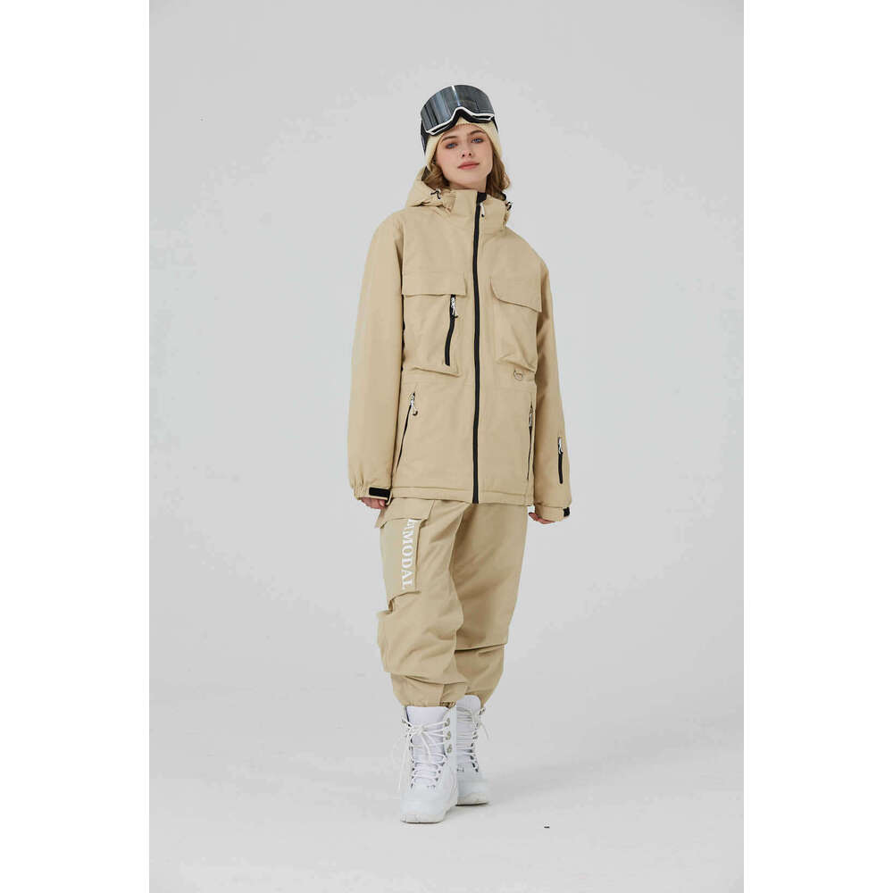 Men's And Women's Snowboard Double Board Loose Warm Ski Suit