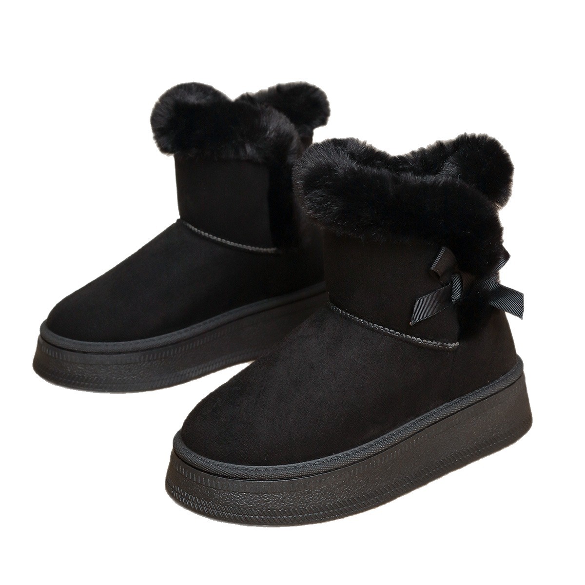 hot Free delivery designer woman cotton boots Snow boots with comfortable thick sole and plush warm cotton boots