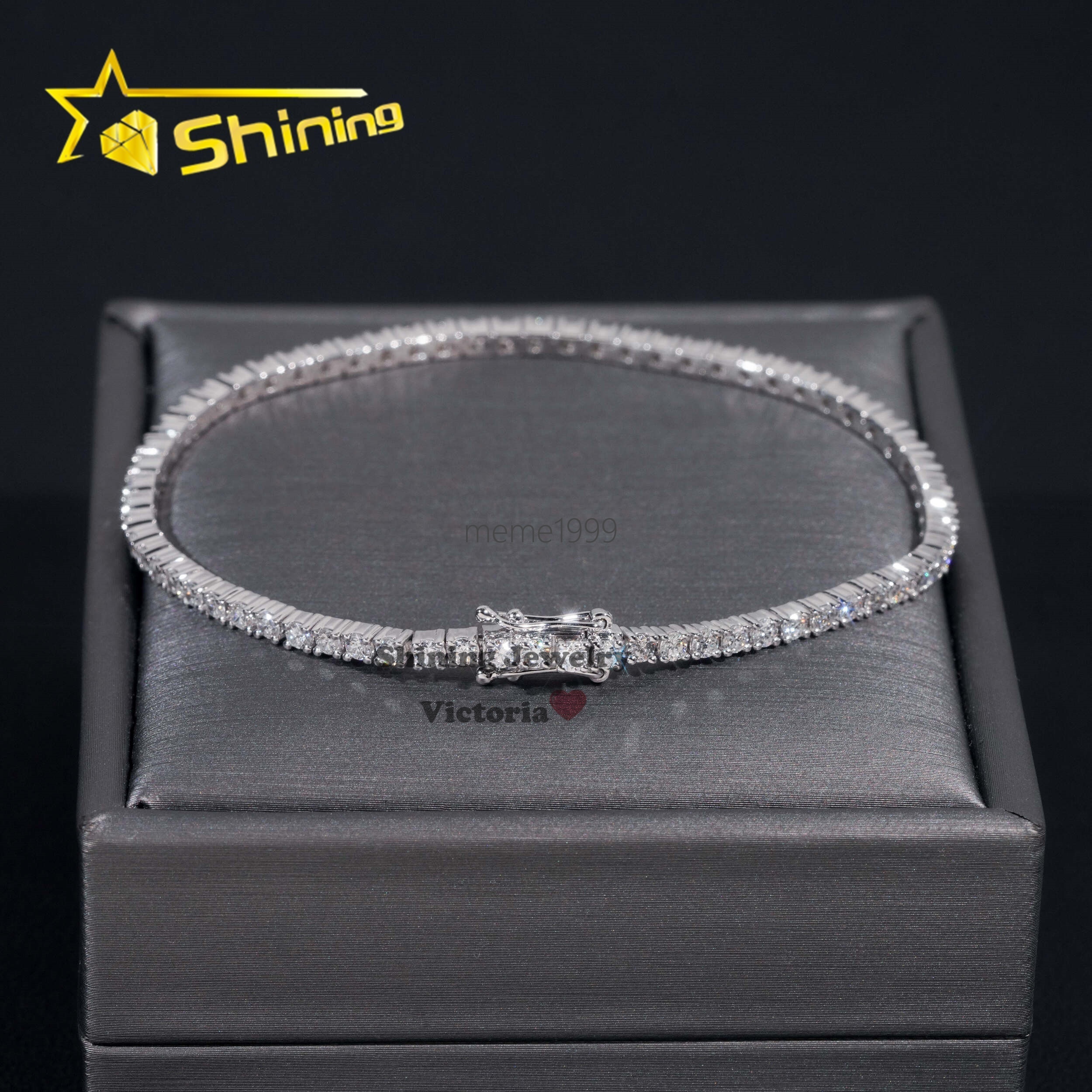 Custom High Quality Fine Jewelry Hip Hop Chain Lab Grown Diamond Tennis Necklace 10K 14K 18K Real Gold 2MM Tennis Bracelet