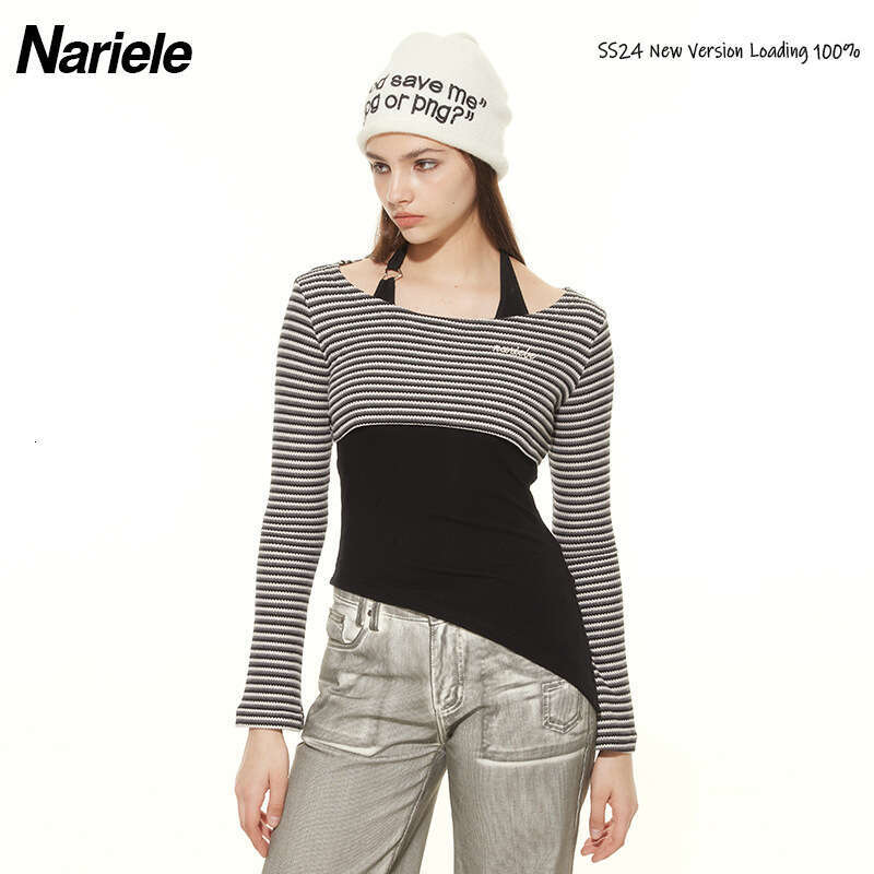 Off-Shoulder Set Design Sexy Top Women Pure Desire Short Hot Girl T-Shirt Ins B3