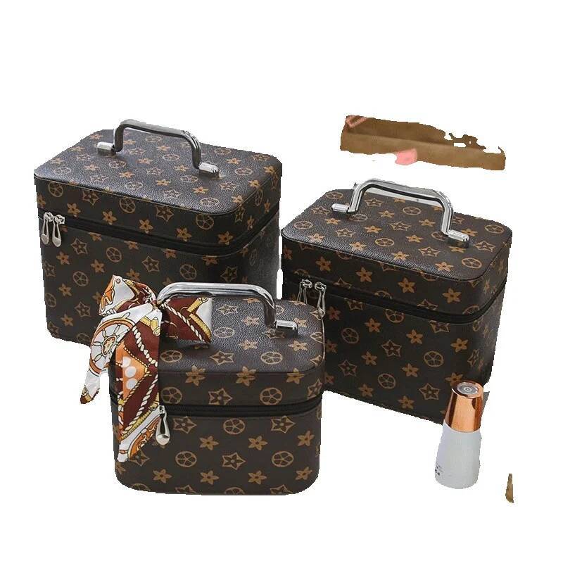 Bag Large Capacity High-Grade Portable Case Three-Piece Set Internet Celebrity Cosmetic design Storage Box