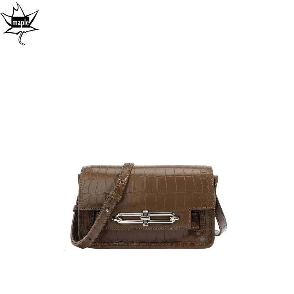 New Spring Green Pig Nose Design Flap Messenger Cow Leather Crocodile Pattern Women Crossbody Shoulder Bag Small Purse