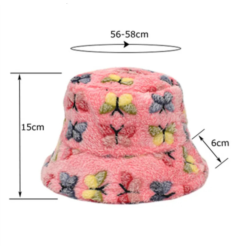 Winter Bucket Hat Womens Fashion Leopard Panama Warm Hats Female Vintage Faux Fur Fisherman Cap Hats For Women Drop 250819