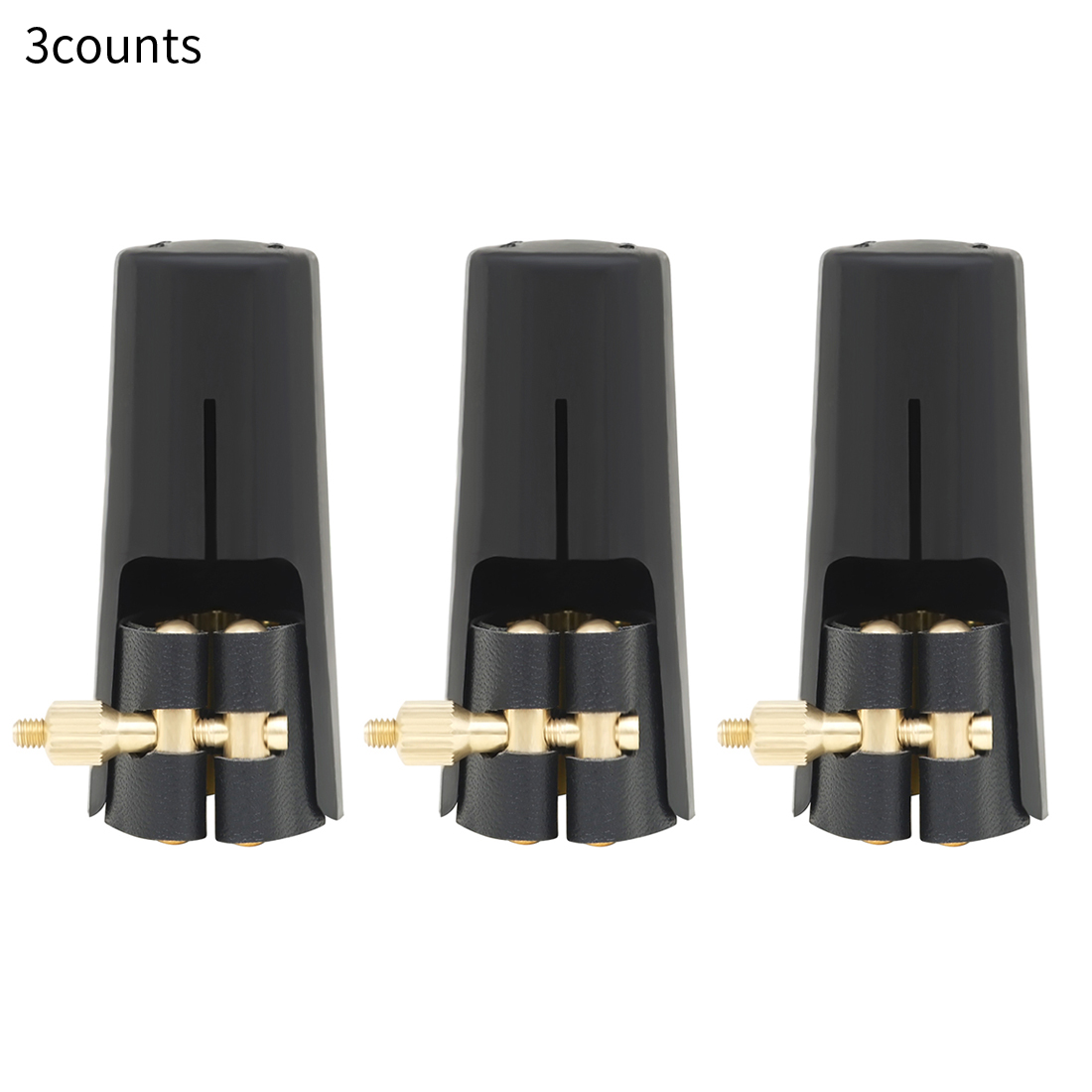 Alto Sax Soprano Saxophone Clarinet Reeds Metallic Leather Clamps Cap Clip Parts Fastener Ligature Mouthpiece Clamp - view 6