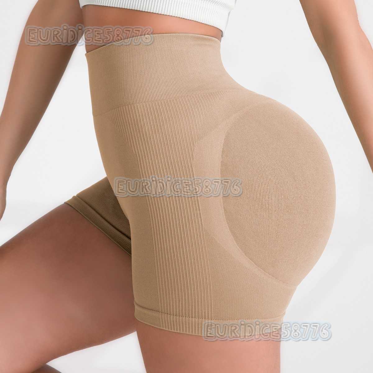 High Waist Sexy Peach Quick-dry Breathable Yoga Shorts for Women Running Sports Fitness Three-quarter Length Shorts H250819