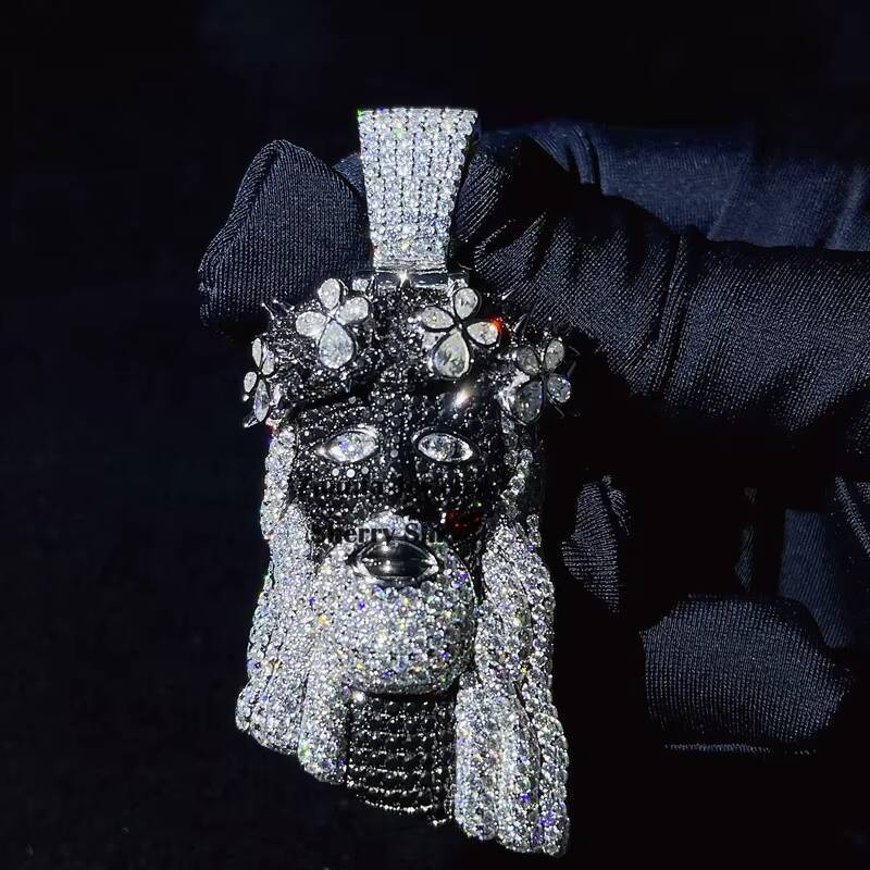 925 Silver Custom Pendant 18K Gold-plated Charm Pendant Personalized Iced Out Moissanite Jesus Pendant