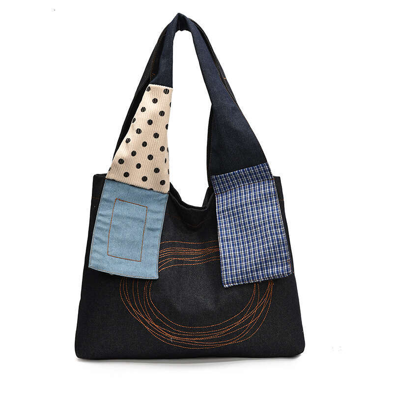 Artistic Niche Tote for Women 2025 Summer Color Block Patchwork Daily Commute Bags Designer Versatile Shoulder Underarm Bag