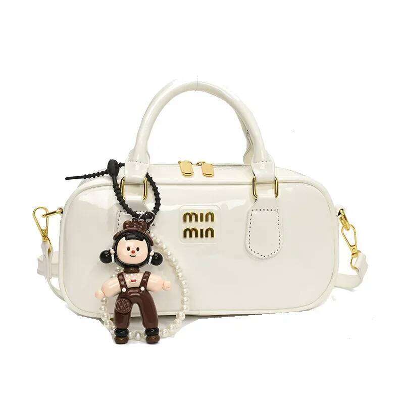 Miu-Style Women's Bowling Boston Shoulder/Crossbody Pillow Bag Luxe Puff Design, High-Quality Soft Leather | Trendy