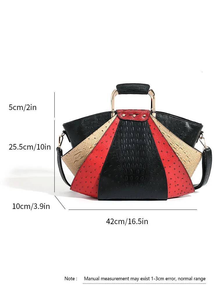 Bag Woman Capacity Leather Purse Fashion Designer Metal Top Handle Handbags Crossbody Large Tote Bags For Women