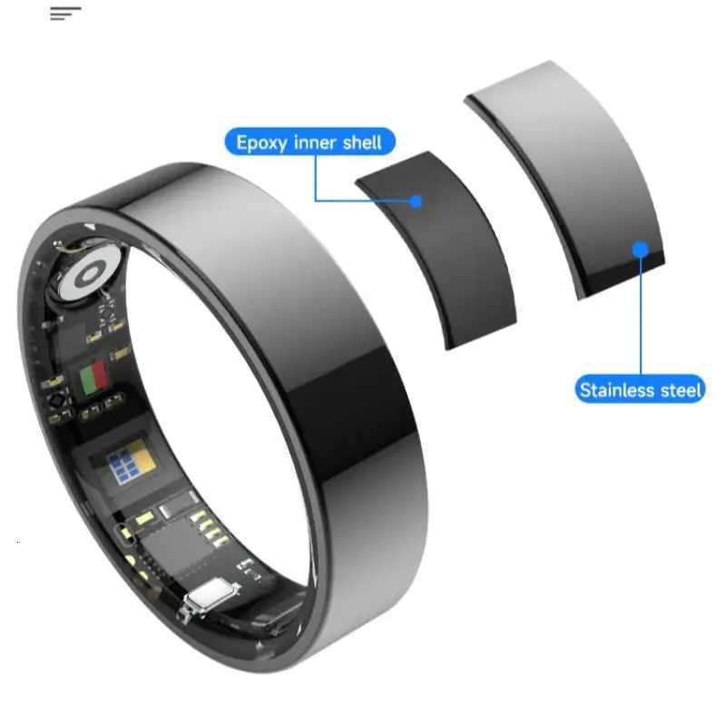 2025 Smart Ring for Women Sleep Heart Rate Oxygen Monitor 5ATM Waterproof Bluetooth TK5 Sports Rings for Men Holiday Gift W250819