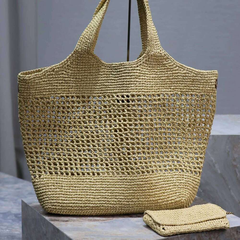 10A Maxi Icare In Shopping Women Tote Designer Raffia Straw Beach Mesh Hollow Woven Vacation Bag Large Capacity Handbag