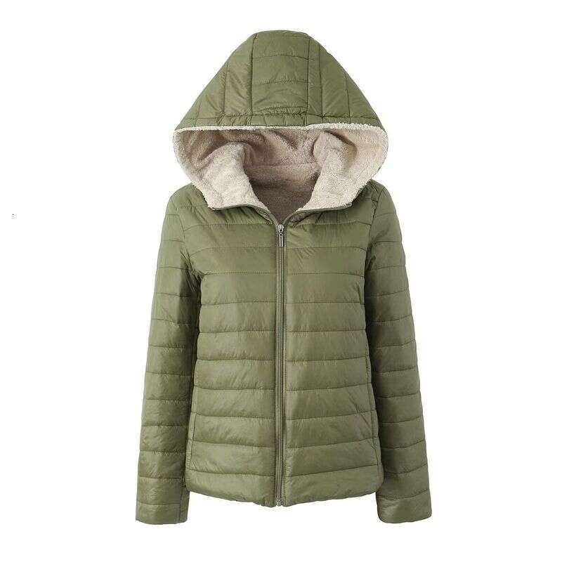 Women's Clothing new casual coat women's short plus veet loose hooded cotton jacket